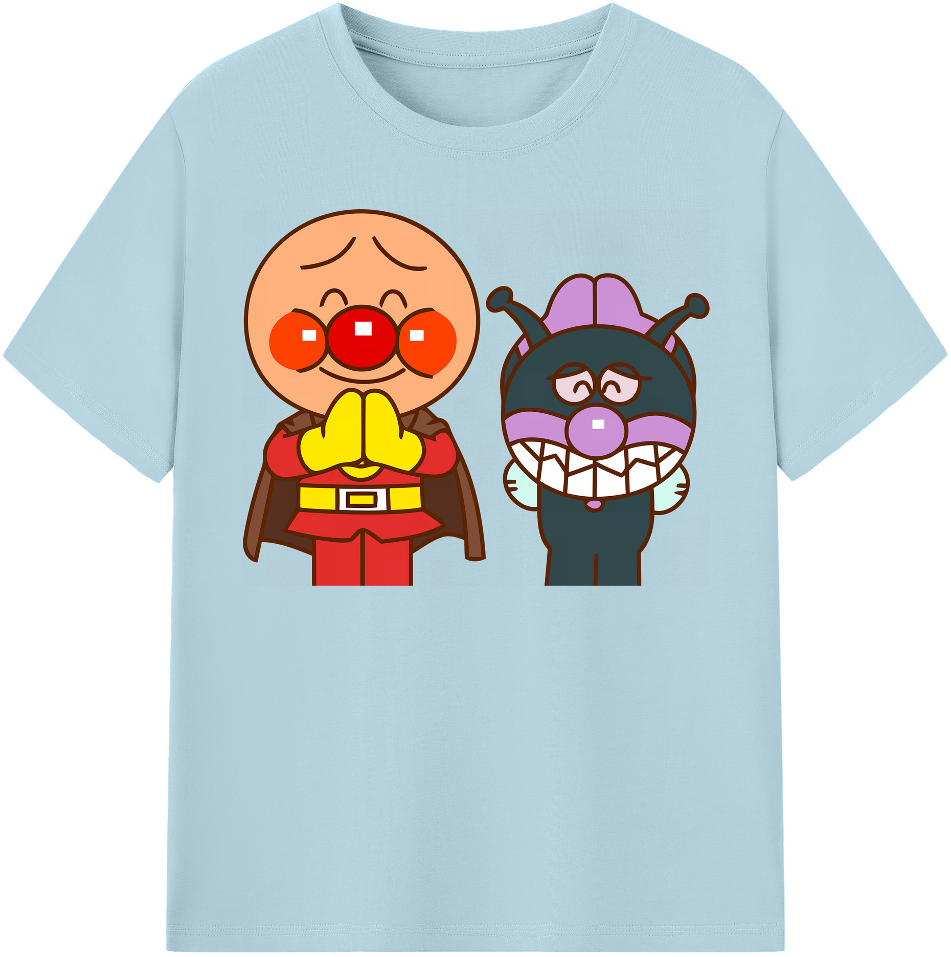 （画像用） アンパンマン Anpanman 綿100％半袖Tシャツ（フロントプリント）